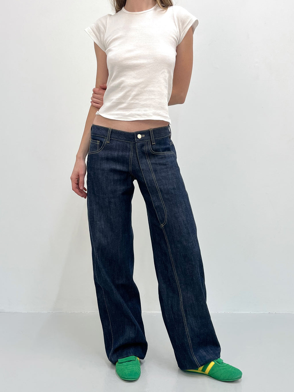 Long Zip Jeans