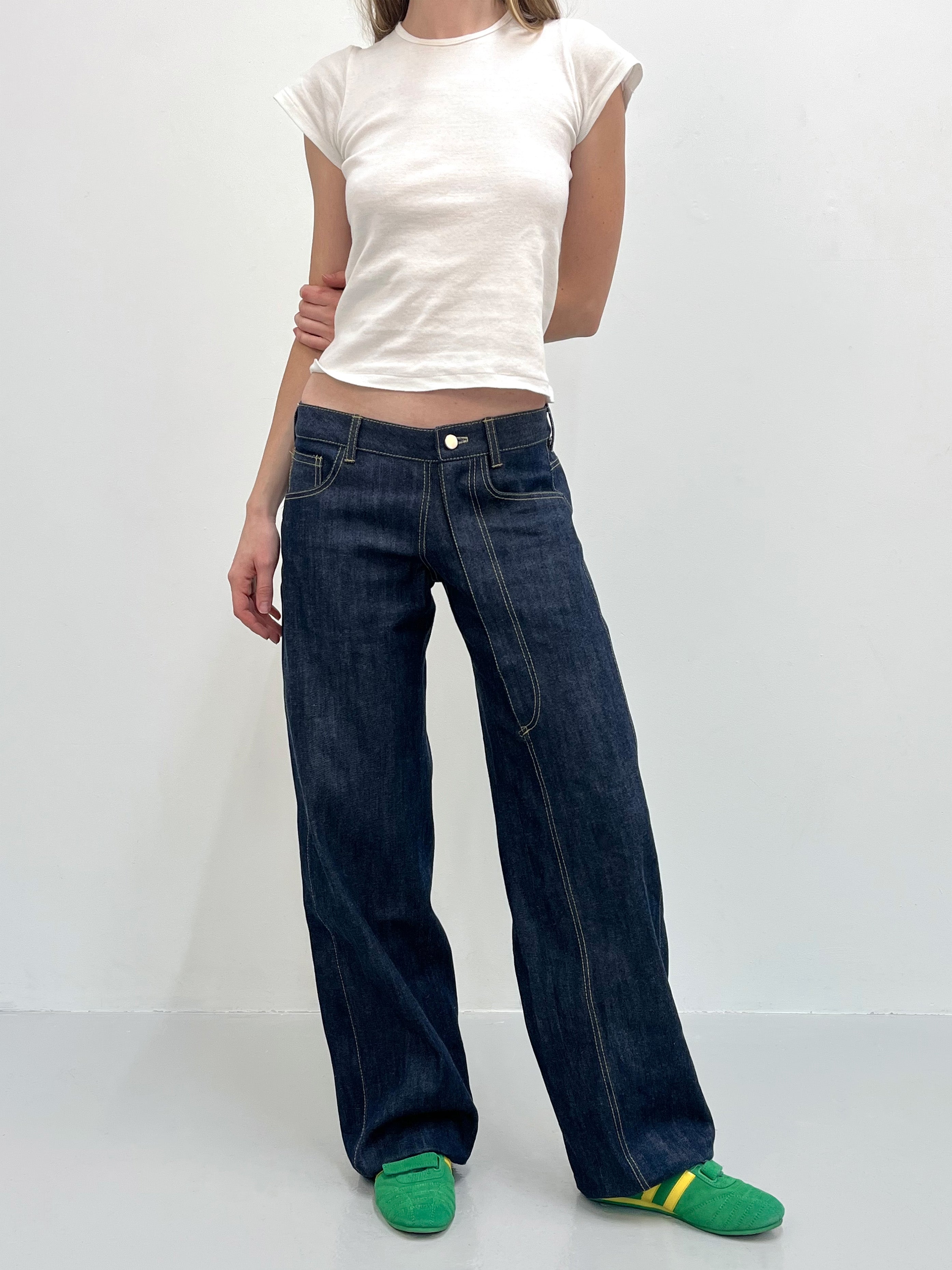 Long Zip Jeans