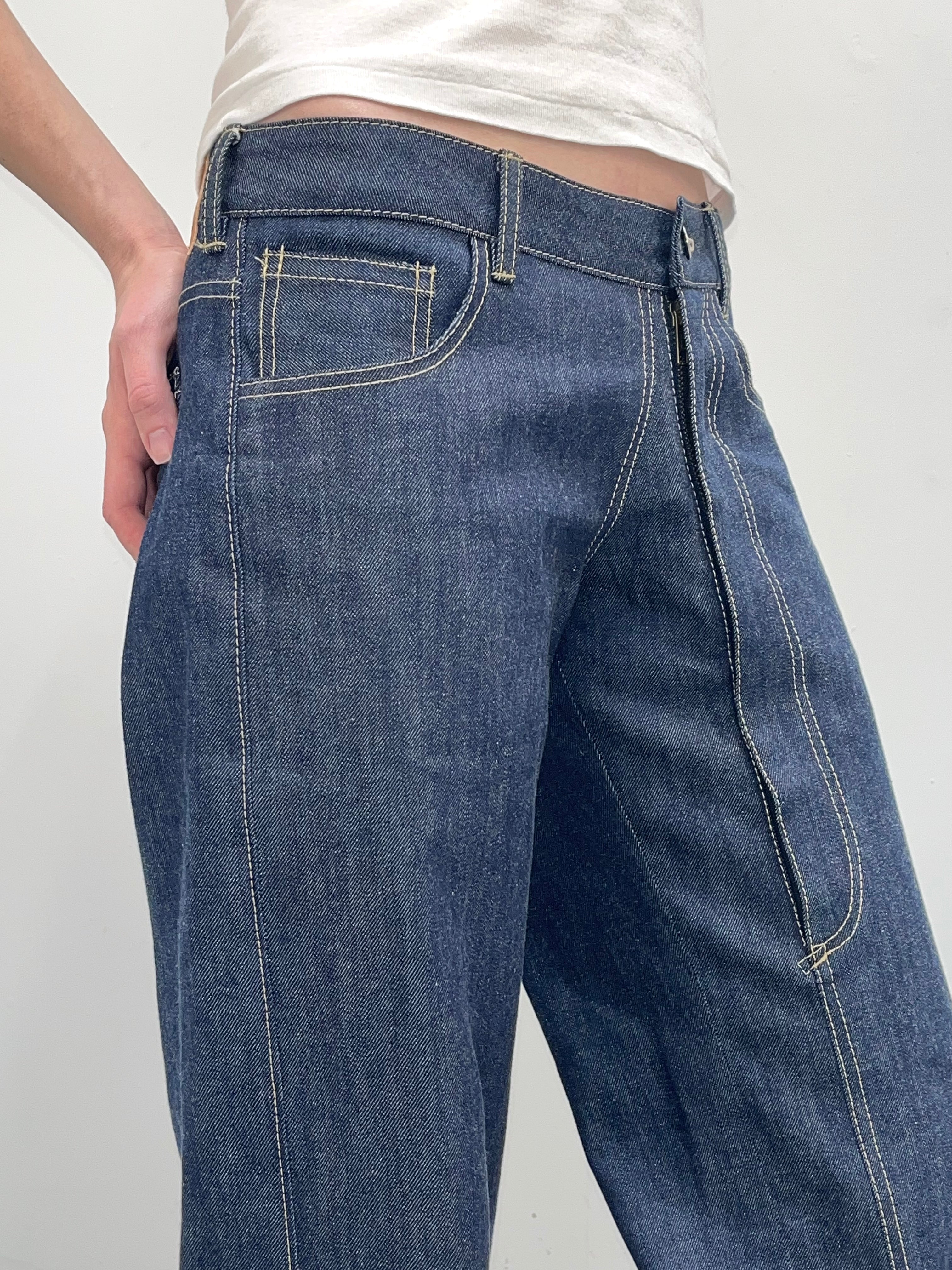 Long Zip Jeans