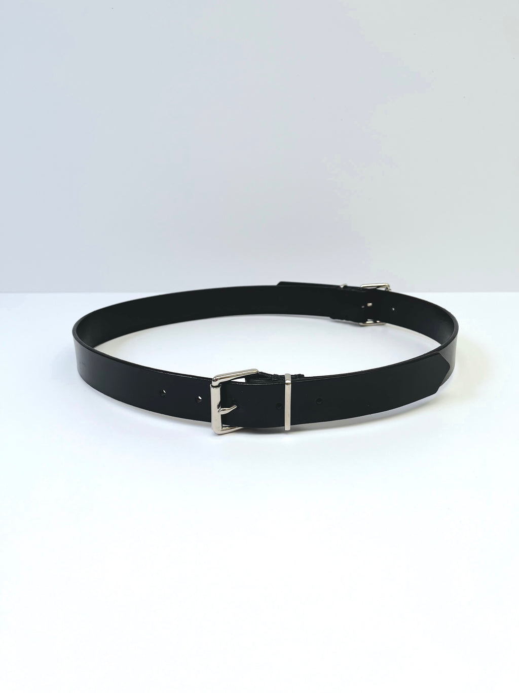 Double Buckle Leather Belt