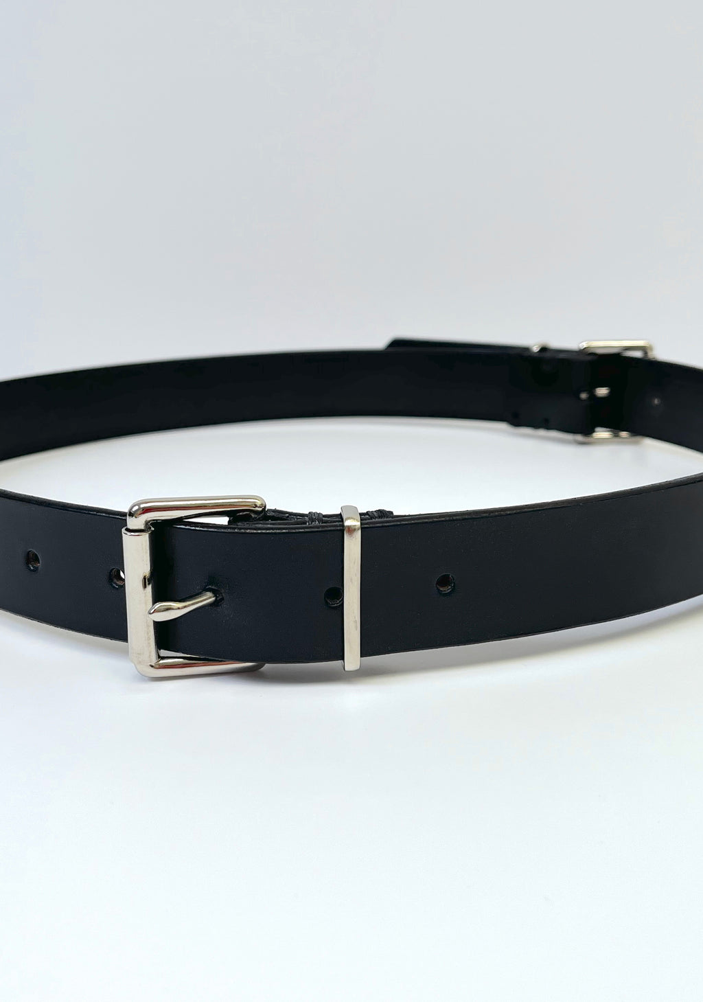Double Buckle Leather Belt