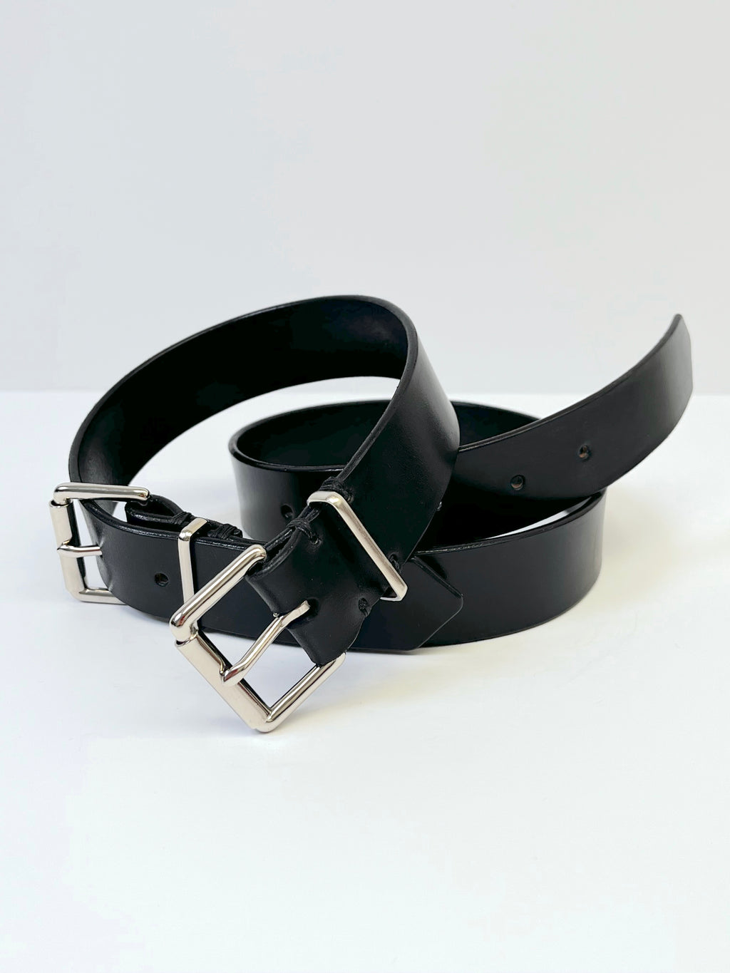 Double Buckle Leather Belt