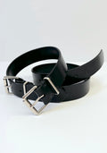 Double Buckle Leather Belt