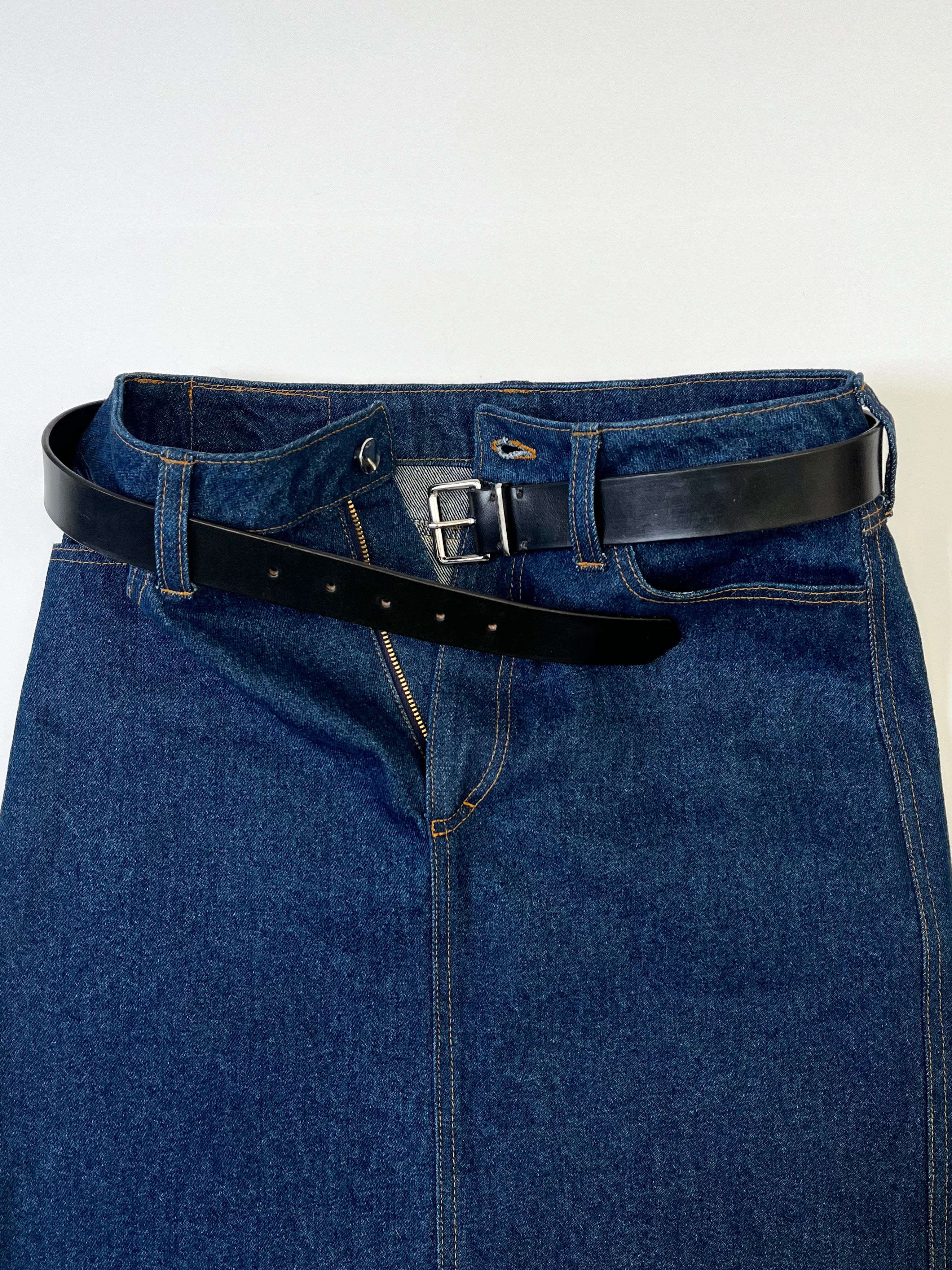 Double Buckle Leather Belt