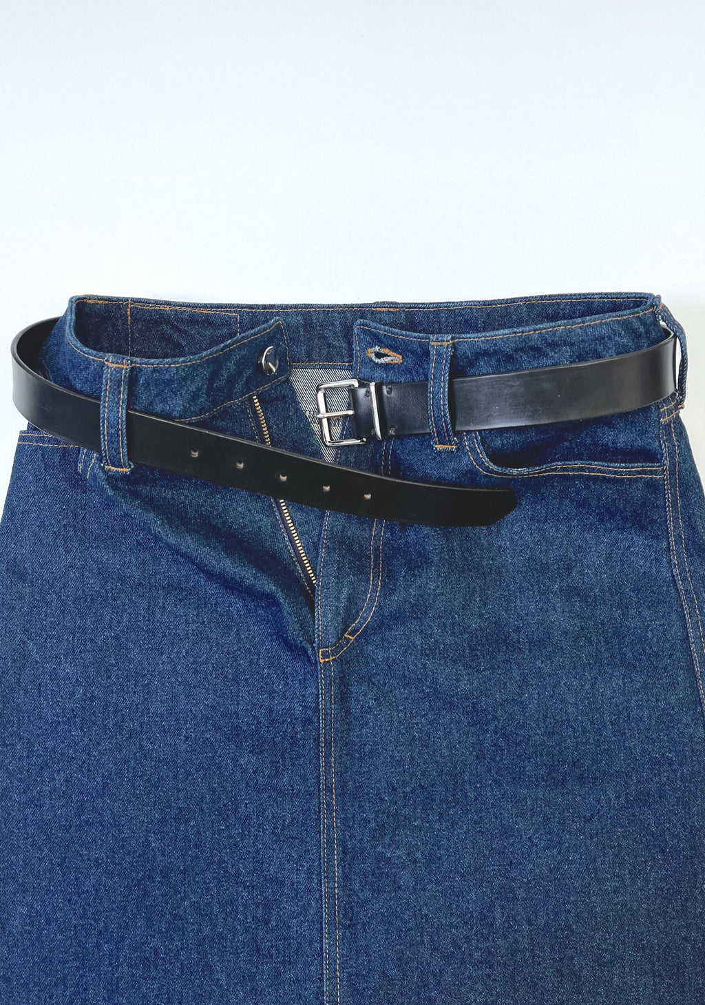 Double Buckle Leather Belt