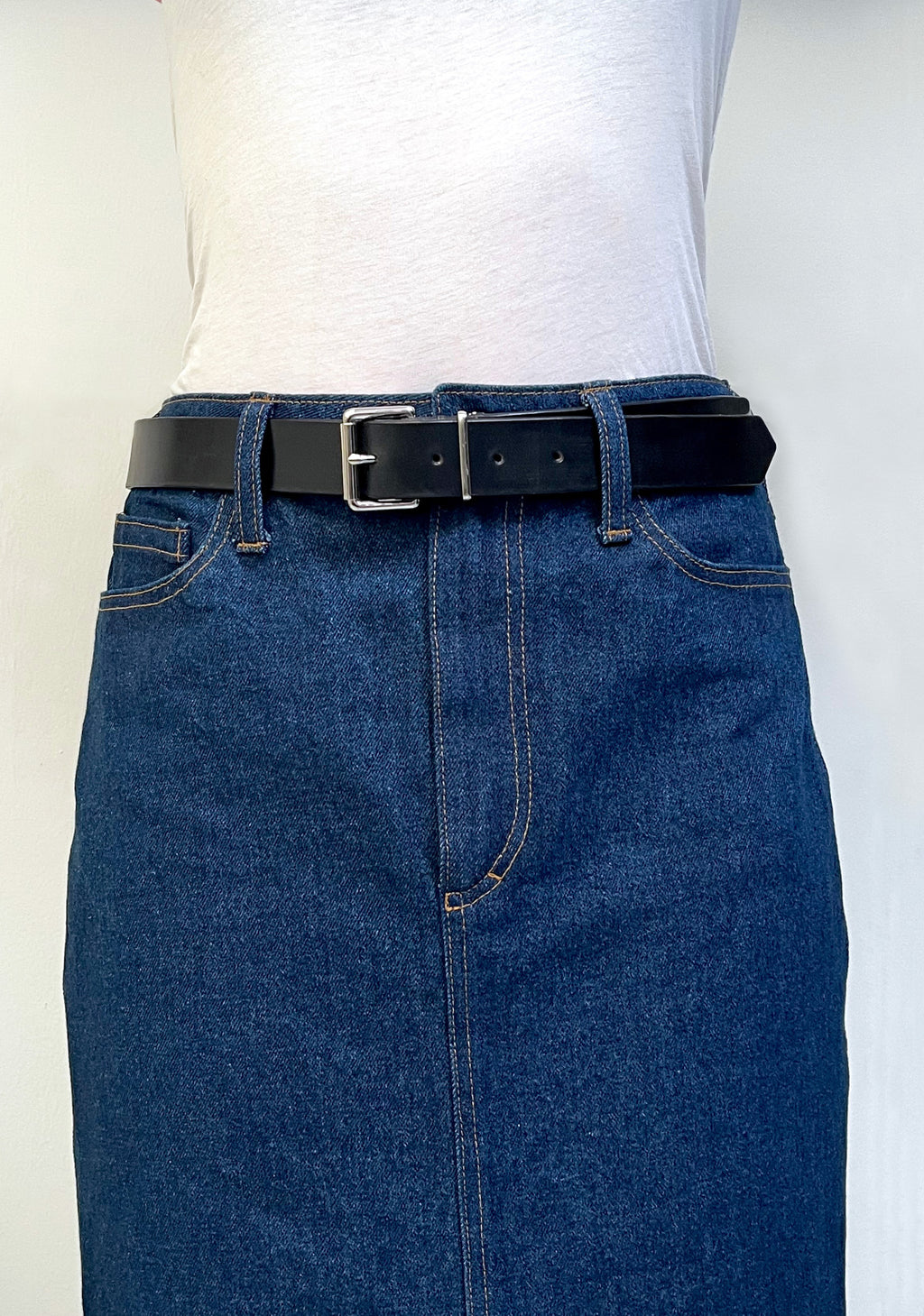 Double Buckle Leather Belt