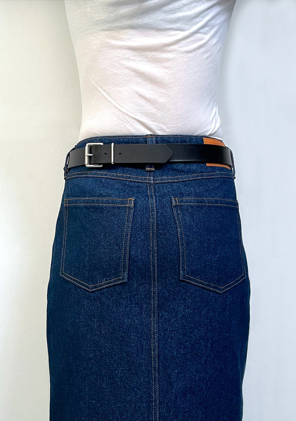 Double Buckle Leather Belt
